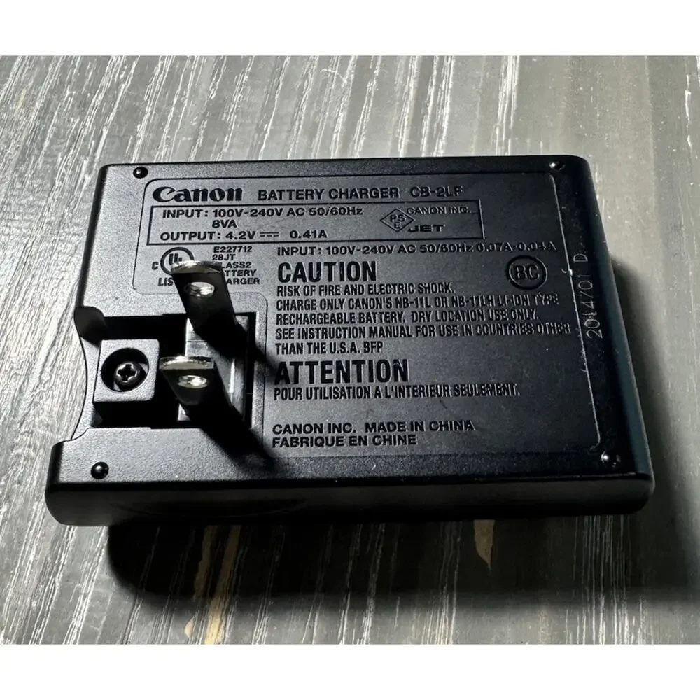 TESTED Canon Battery Charger CB-2LF #G321 Wall Plug Charge Camera Battery Portab